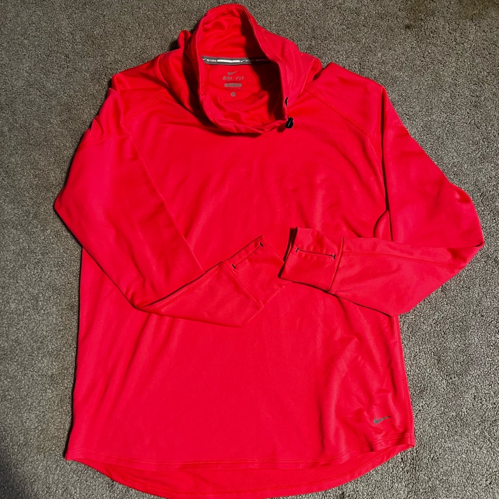 Women’s Medium Neon Pink Nike Dri Fit Mock Neck Pullover